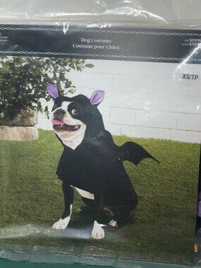 Ashland Halloween Dog Bat Costume XS Black Purple Wings Pet Costume NWT